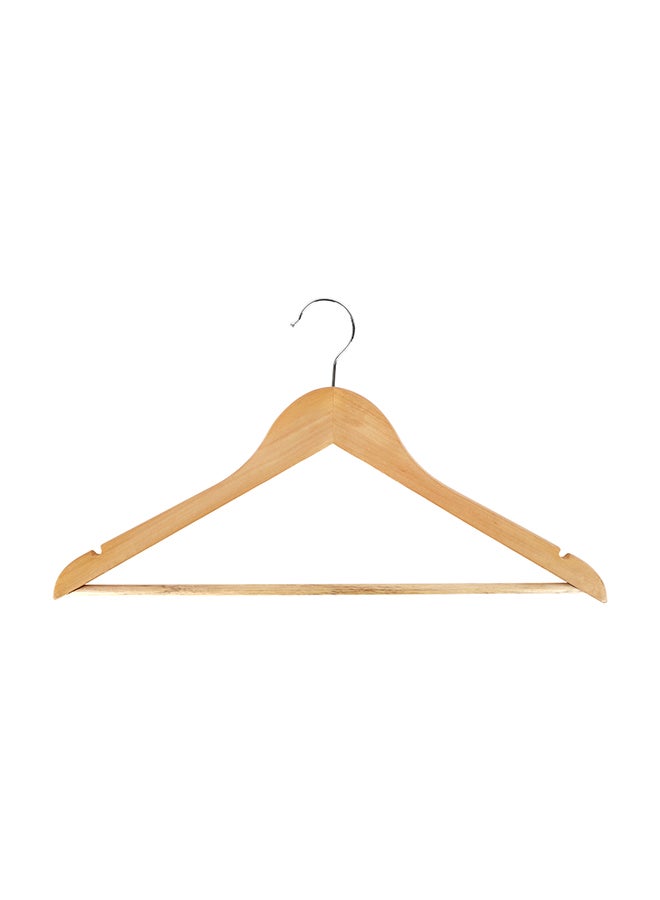 Royalford 3-piece Wooden Cloth Hanger Set-RF12799/ with 360 Degree Rotating Metal Hook, Lightweight, Trendy and Anti-Skid, Perfect for All Kinds of Dresses/ Heavy Duty, Suitable for Wardrobe for Hanging Clothes, Strappy Cloth, T-Shirt, Shirts, Dress/ Brown - Image 5